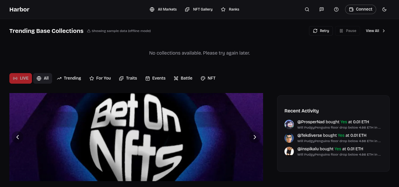 Harbor Product UI Step 1